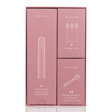 Электрическая звуковая зубная щётка Revyline RL 060, розовая