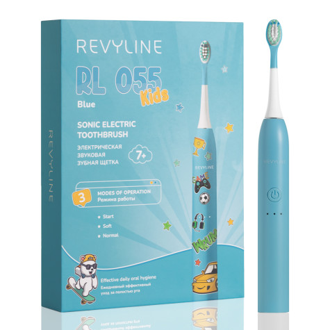 Электрическая зубная щетка Revyline RL 055 Kids, Light Blue