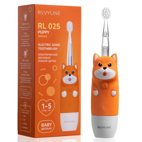 Электрическая звуковая зубная щётка Revyline RL 025 Baby Puppy, Orange