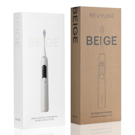 Электрическая звуковая зубная щётка Revyline RL 066 Beige