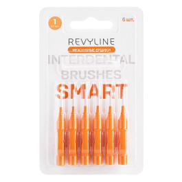 Ершики межзубные Revyline Smart, размер 1 (0,45 мм) оранжевые, 6 шт.