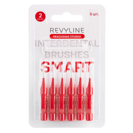 Ершики межзубные Revyline Smart, размер 2 (0,50 мм) красные, 6 шт.