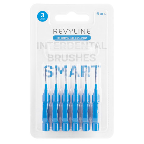 Ершики межзубные Revyline Smart, размер 3 (0,60 мм) голубые, 6 шт.