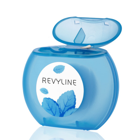 Зубная нить Revyline нейлон, мятная, вощеная с хлоргексидином, 30 м