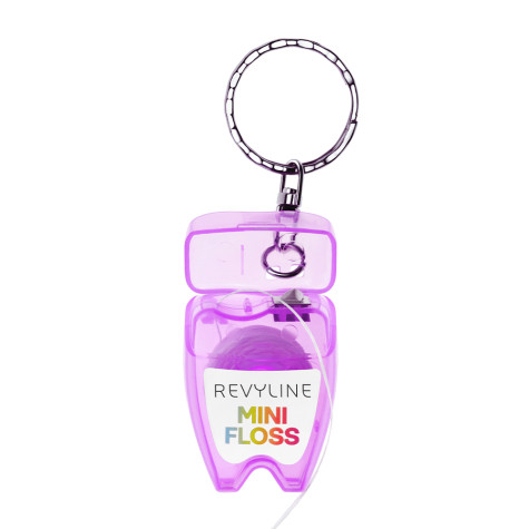 Зубная нить вощеная Revyline floss mini, полиэстер с бамбуковым углем, 15 м, сиреневая
