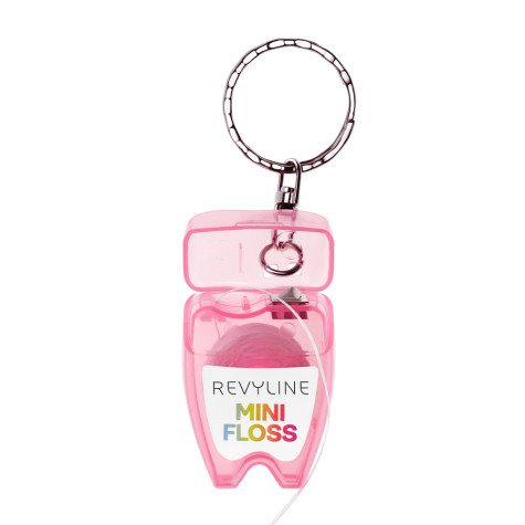 Зубная нить вощеная Revyline floss mini, полиэстер с бамбуковым углем, 15 м, розовая