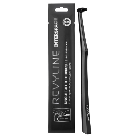 Зубная щетка Revyline SM1000 interspace, монопучковая, черная